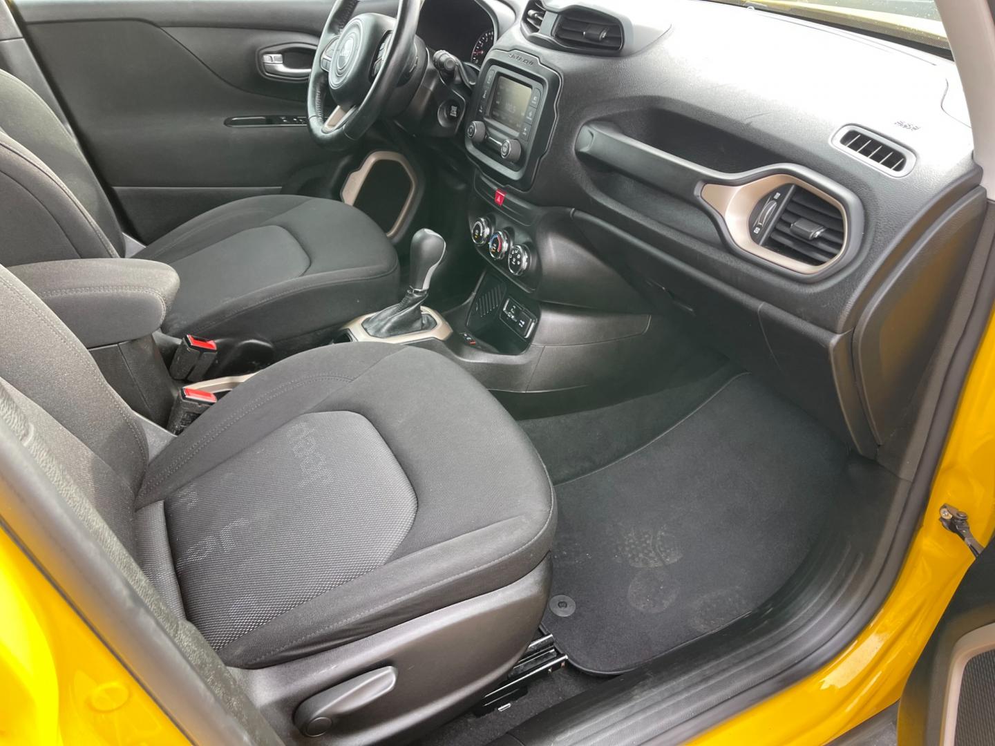 2017 Yellow /Black Jeep Renegade Latitude FWD (ZACCJABBXHP) with an 2.4L I4 DOHC 16V engine, 9-Speed Automatic transmission, located at 11115 Chardon Rd. , Chardon, OH, 44024, (440) 214-9705, 41.580246, -81.241943 - Photo#23